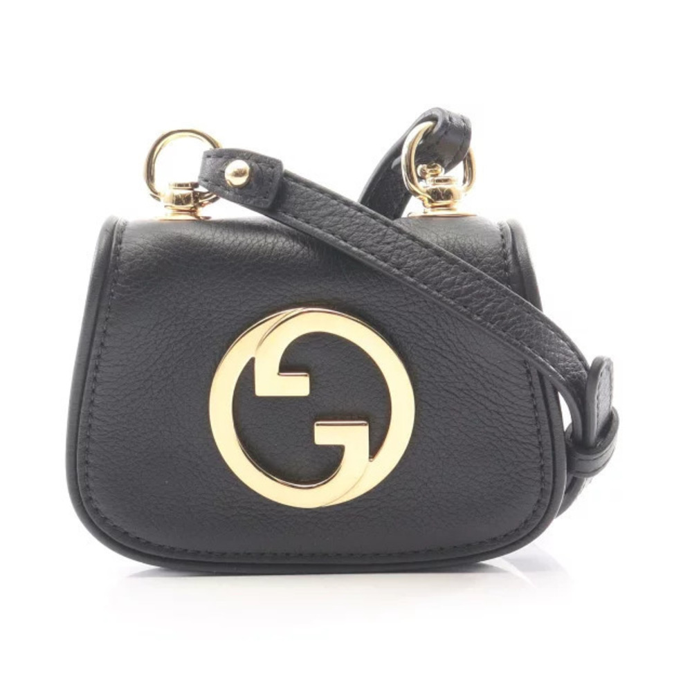 Gucci Blondie GG Supreme Shoulder Bag Leather Black